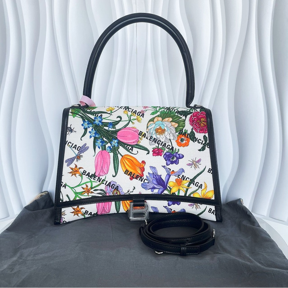 Balenciaga Floral Print Top Handle & Crossbody Bag - Picture 1 of 12